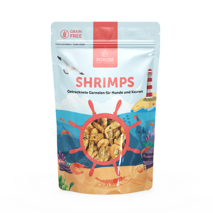 SHRIMPS getrocknete Garnelen für Hunde & Katzen | Pokusa