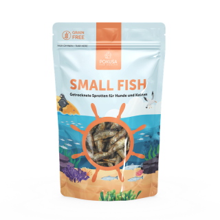 SMALL FISH getrocknete Sprotten für Hund & Katze | Pokusa