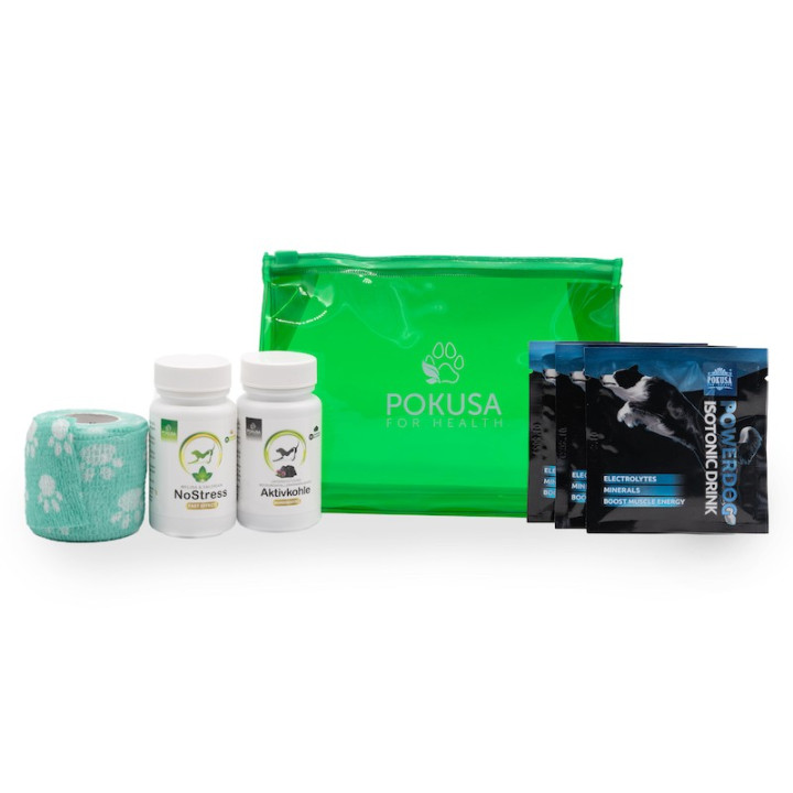 Hundeapotheke im wasserdichten Beutel für Reisen | Pokusa