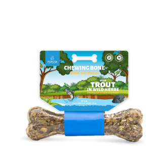 Kauknochen Hund TROUT – Forelle & Wildkräuter | Pokusa