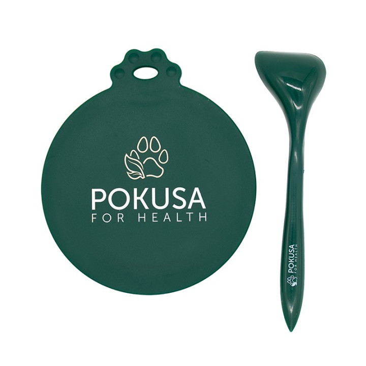 Silikon-Dosendeckel mit Löffel für Nassfutter | Pokusa