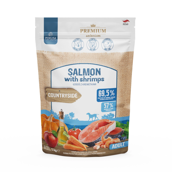 Lachs Trockenfutter für Hunde – getreidefrei | Pokusa