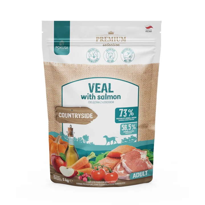 Trockenfutter Kalb & Lachs für Hunde | Pokusa
