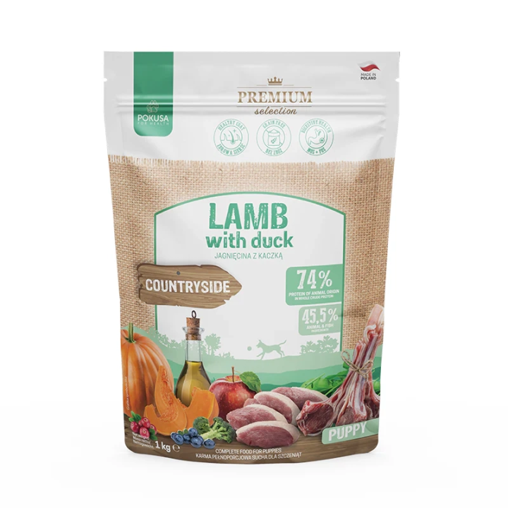 Premium Selection Welpenfutter mit Lamm & Ente | Pokusa