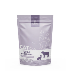 Pokusa CatLine Kalb mit Kaninchen Trockenfutter für Kätzchen