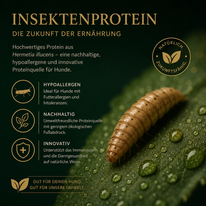 Kaltgepresstes Hundefutter Insekt – 50 % Hermetia | Pokusa