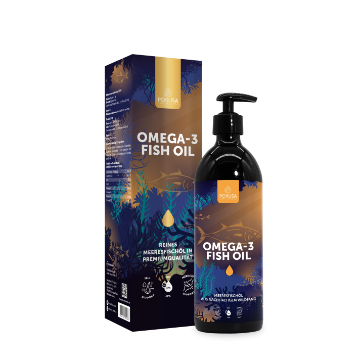 Omega-3 Fischöl Hund Katze – Haut & Fell Plus | Pokusa