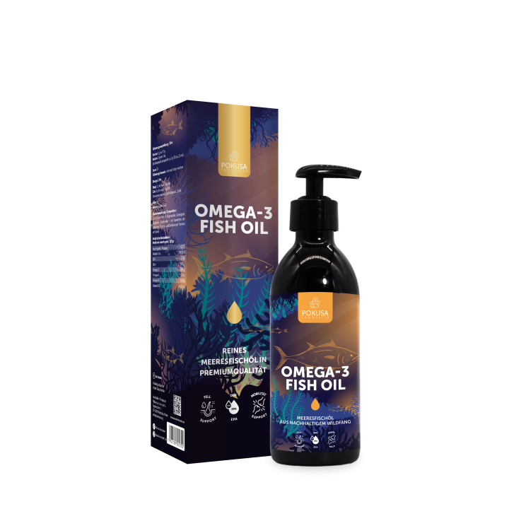Omega-3 Fischöl Hund Katze – Haut & Fell Plus | Pokusa